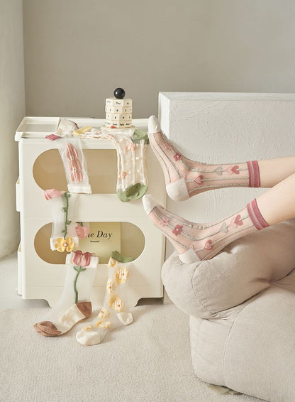 ✨Vintage Floral Sheer Summer Socks  – 50% OFF Today Only! ✨