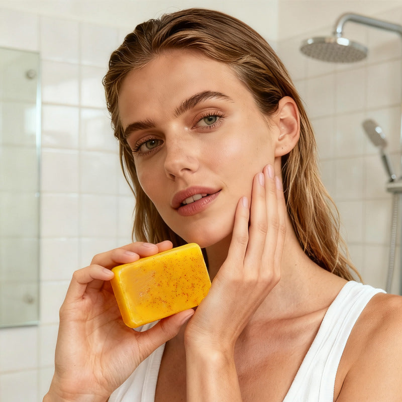 Lemon Turmeric & Kojic Cleansing Bar 🍋 Clean, fresh, and easy to use 🌿 — enjoy 50% off today only ⏳