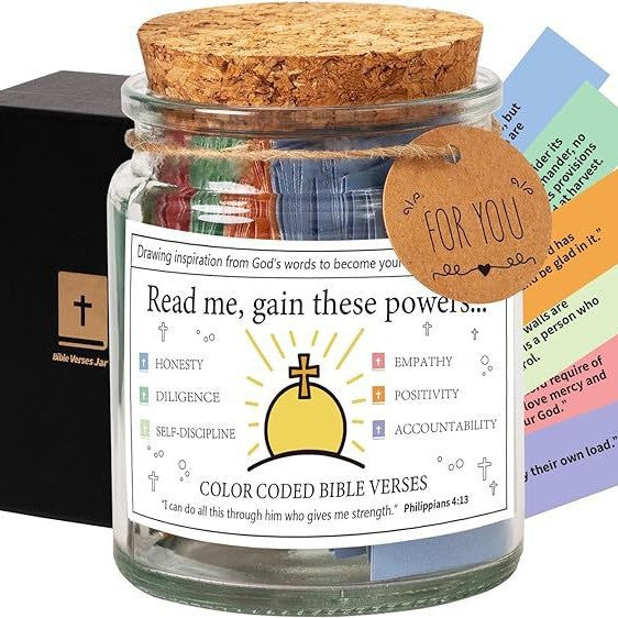 ✝️ Bible Verse Jar • Divine Encouragement for Every Moment ✨ Handmade 90 Day Bible Verses Jar