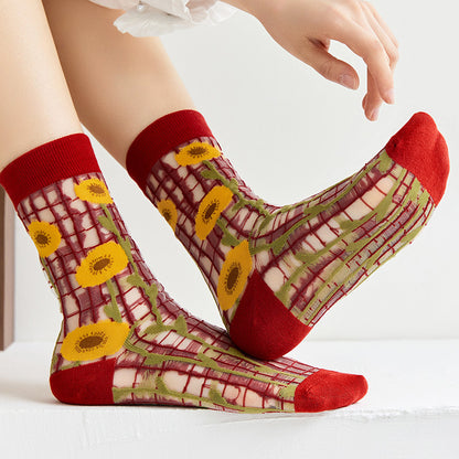 ✨Vintage Floral Sheer Summer Socks  – 50% OFF Today Only! ✨