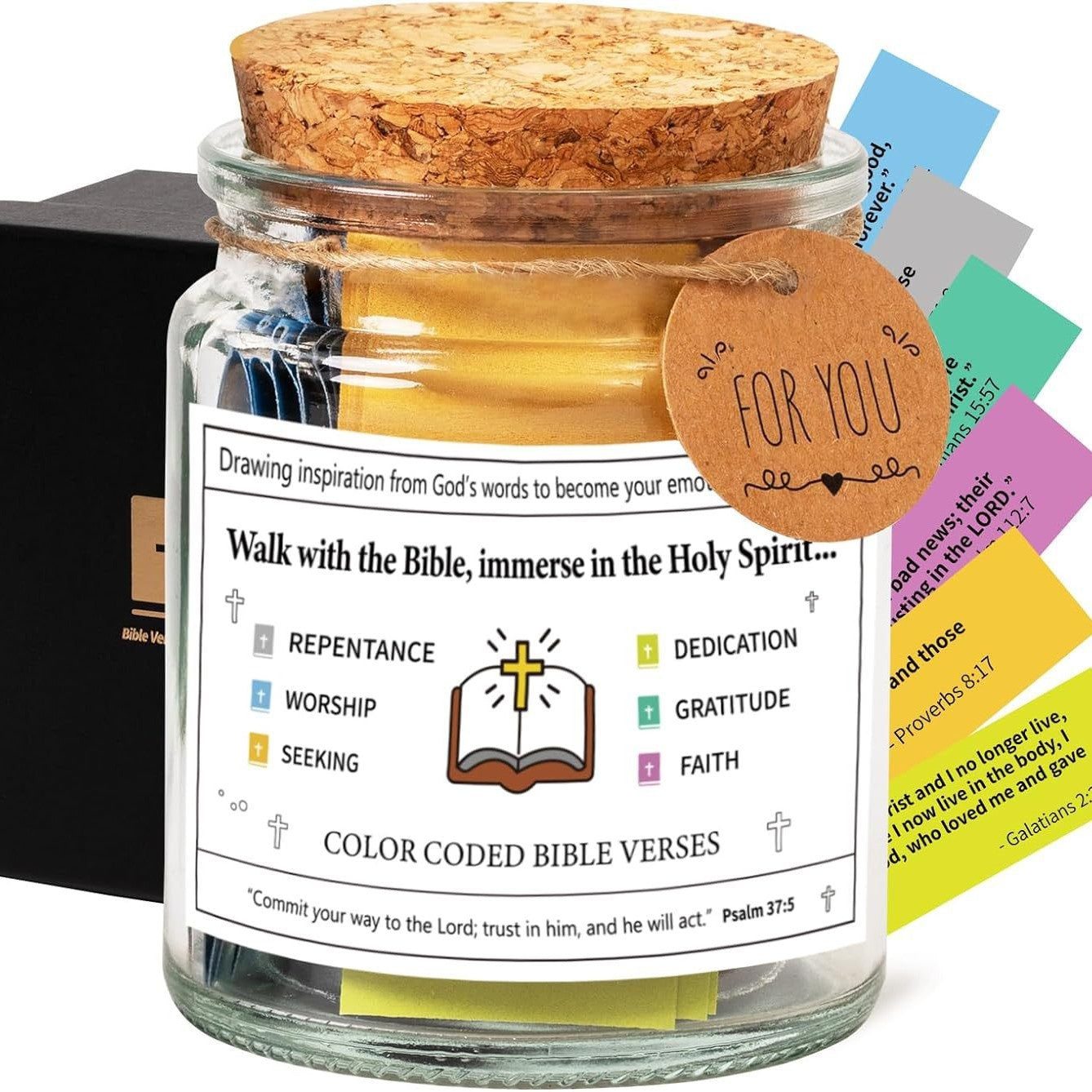 ✝️ Bible Verse Jar • Divine Encouragement for Every Moment ✨ Handmade 90 Day Bible Verses Jar