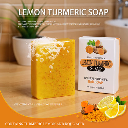 Lemon Turmeric & Kojic Cleansing Bar 🍋 Clean, fresh, and easy to use 🌿 — enjoy 50% off today only ⏳