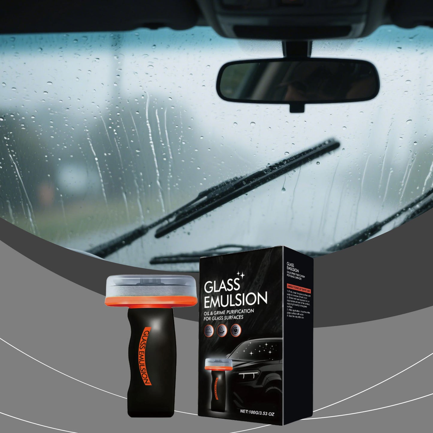 🧼Automotive Oil Film Cleaning Brush for Car Windows – Glass Cleaning Board