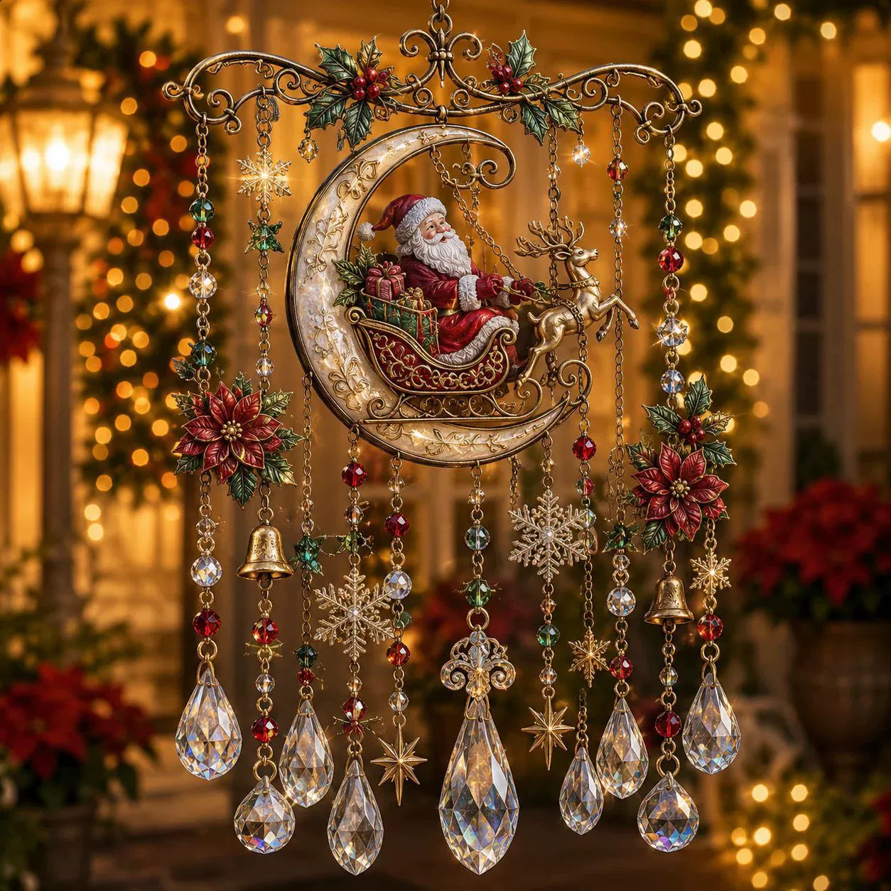 🔥Last Day 49% OFF - Handmade Christmas Stained Glass Window Hanging