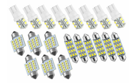 🚗LED Car Lighting Kit: Includes roof lights, T10 parking lights, dual-tip reading lights, license plate lights, and interior lights