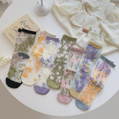✨Vintage Floral Sheer Summer Socks  – 50% OFF Today Only! ✨