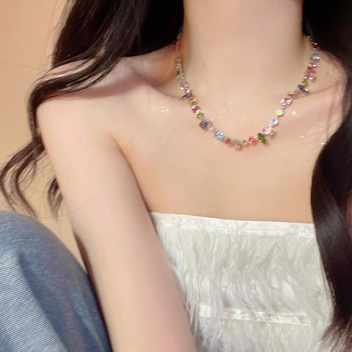 🌈 TODAY ONLY: BOGO 50% OFF! Rainbow Crystal Zircon Bracelet & Necklace for Women, S925 Sterling Silver Plated&nbsp;