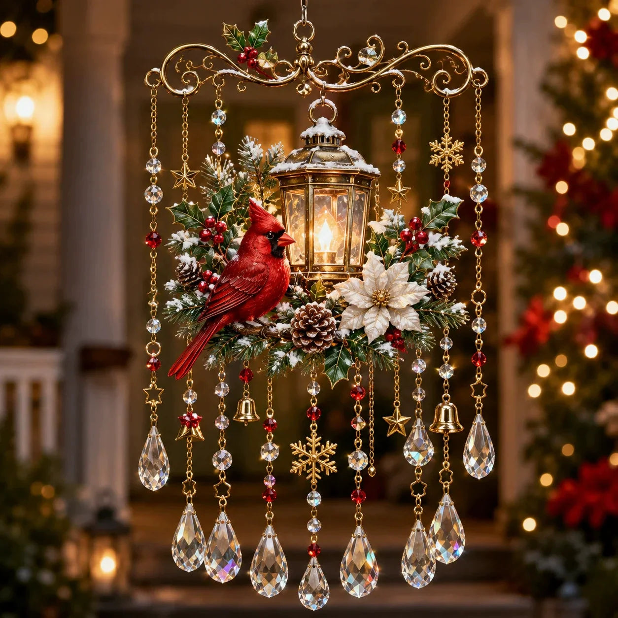 🔥Last Day 49% OFF - Handmade Christmas Stained Glass Window Hanging