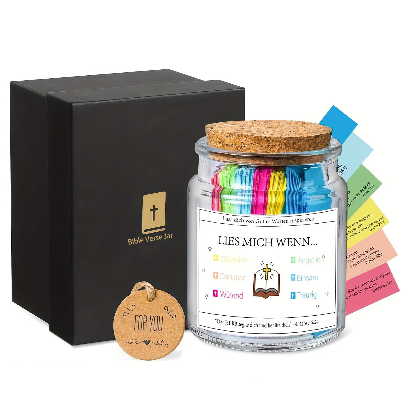 ✝️ Bible Verse Jar • Divine Encouragement for Every Moment ✨ Handmade 90 Day Bible Verses Jar