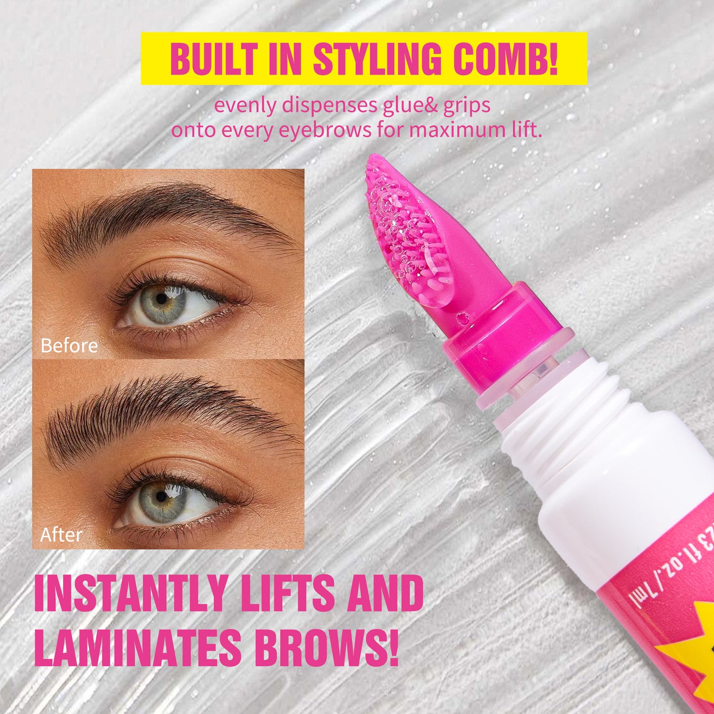 All-day setting, sculpting, long-lasting, waterproof eyebrow gel