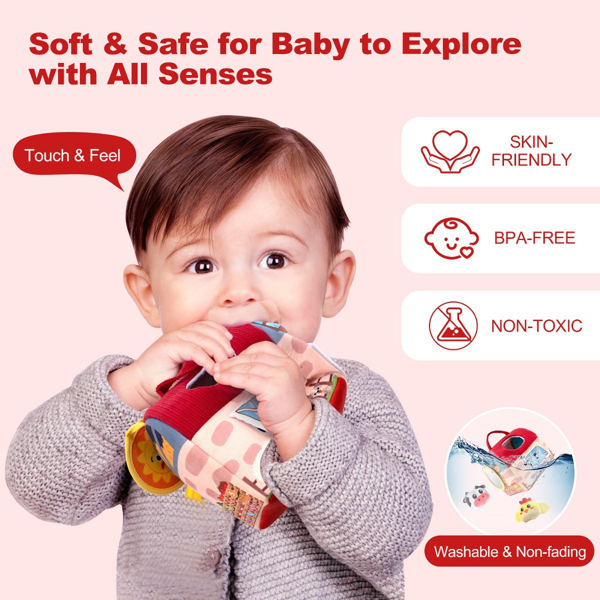 👶✨ Learn Through Play 🥕🍓 - Baby Sensory Sorting Toy (6–12 Months)-Limited Time Offer ⏰