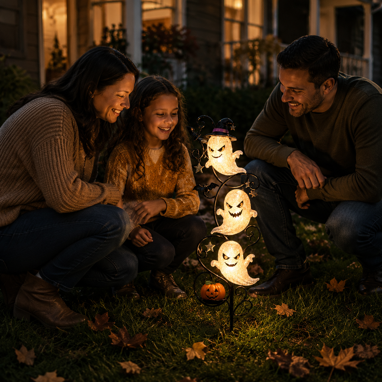 👻🎃 Cute Solar Ghost Garden Stake – The Perfect Halloween Outdoor Decoration