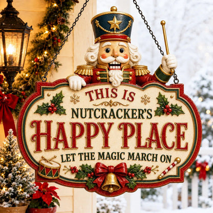 🎄Vintage Christmas Character Wooden Hanging Sign – Festive Holiday Door & Home Decor