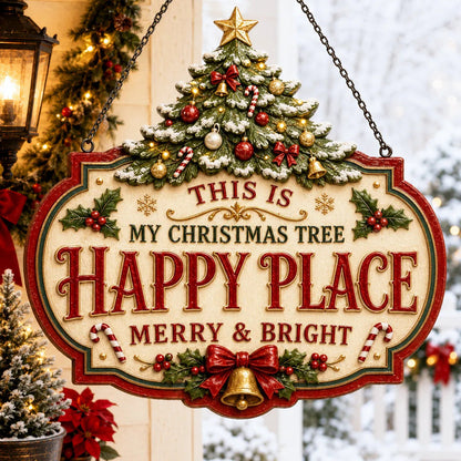 🎄Vintage Christmas Character Wooden Hanging Sign – Festive Holiday Door & Home Decor