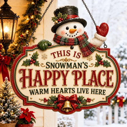 🎄Vintage Christmas Character Wooden Hanging Sign – Festive Holiday Door & Home Decor