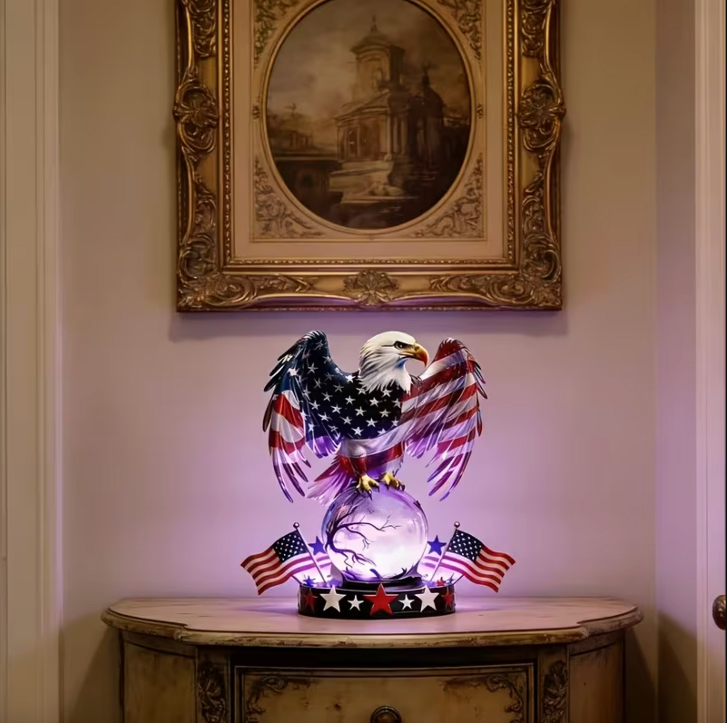 🇺🇸 Freedom Eagle Patriotic LED Table Lamp – American Pride Decor