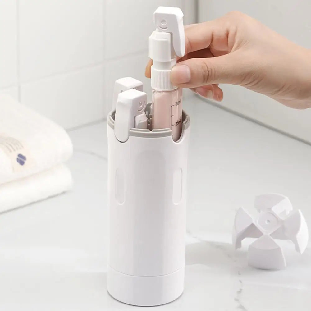 🔥4-in-1 Travel Refillable Bottle Set – Compact Toiletry Dispenser