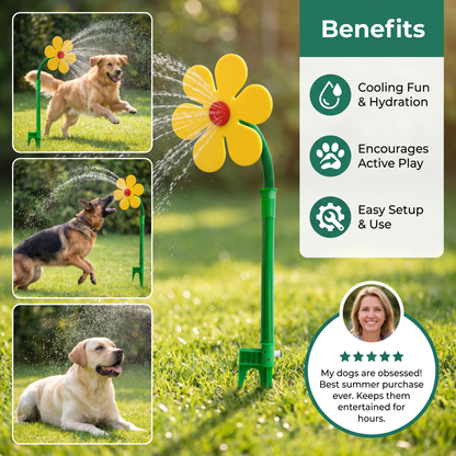 🔥Limited time offer 49%💖 Spinning Sunflower Sprinkler for Dogs