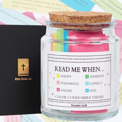 ✝️ Bible Verse Jar • Divine Encouragement for Every Moment ✨ Handmade 90 Day Bible Verses Jar