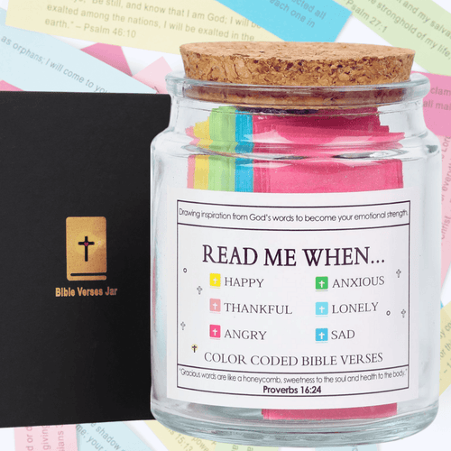 ✝️ Bible Verse Jar • Divine Encouragement for Every Moment ✨ Handmade 90 Day Bible Verses Jar