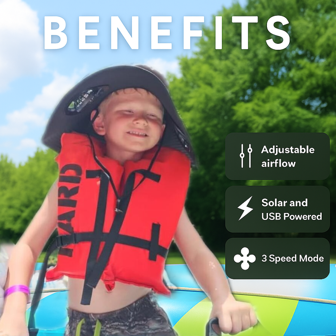 😎 Solar-Powered Cooling Hat 🌞Keeps You Chill❄️