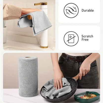 20-Count Microfiber Cleaning Roll – Reusable Cleaning Cloths | Free Shipping
