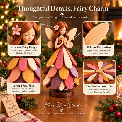 🔥 Last Day 50% OFF-🧚 Fairy Bloom Trivet – Folding Fairy Décor & Heat-Resistant Table Protector