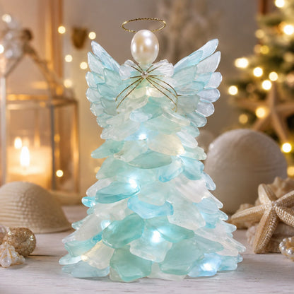 ⏳ Last Day 49% OFF – 🎅 Beginner-Friendly DIY Lighted Sea Glass Santa Christmas Decor Kit | Complete Kit with Sea Glass Pieces, Warm Fairy Lights & Step-by-Step Guide Included 💕