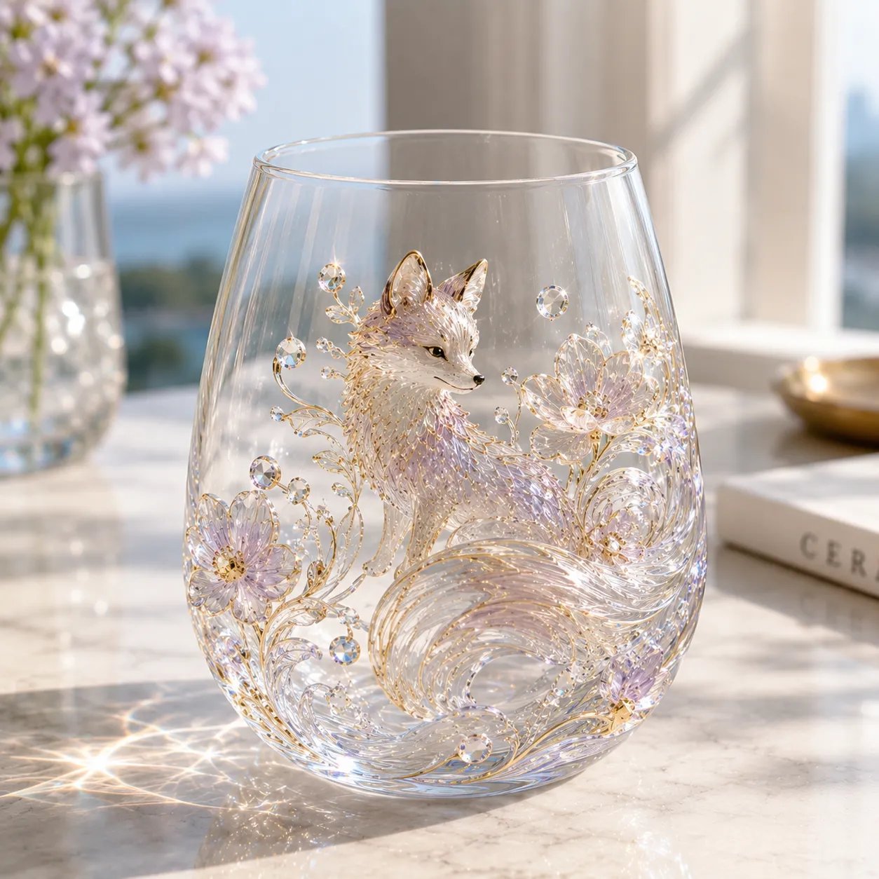 🔥✨ 3D Animal Floral Glass Tumbler | For Prettier Sips, Sunlight-Catching Details, Nature Charm & Elegant Everyday Drink Vibes 🌸🐾