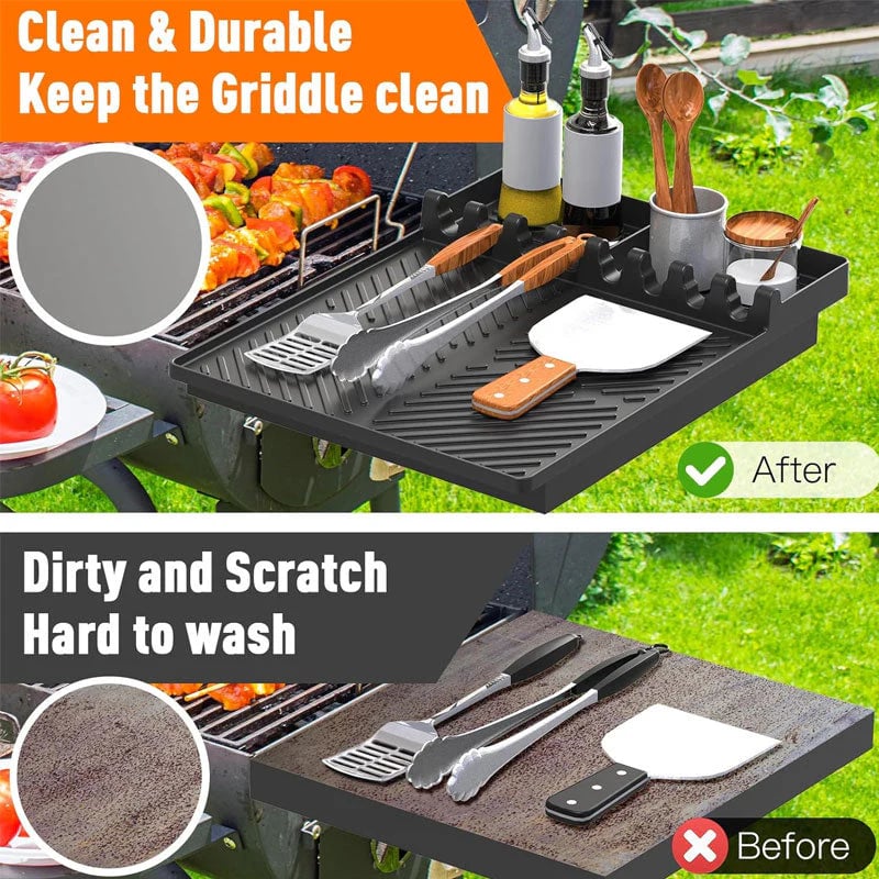 🔥 Silicone BBQ Side Shelf Mat — Keep Tools Clean & Close