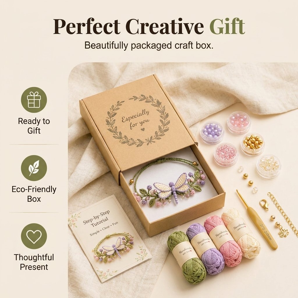 🔥 Last Day 49% OFF - DIY Nature-Inspired Crochet Bracelet Kit
