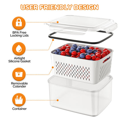 ✨4-in-1 Produce Storage Containers (3-Pack Set)🎁