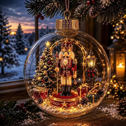 🎅Christmas Early Bird Sale🔥🎄 Glowing Christmas Diorama Ornament with LED Lights💡 – Handmade Holiday Village Display for Home & Tabletop Decor🎅❄️