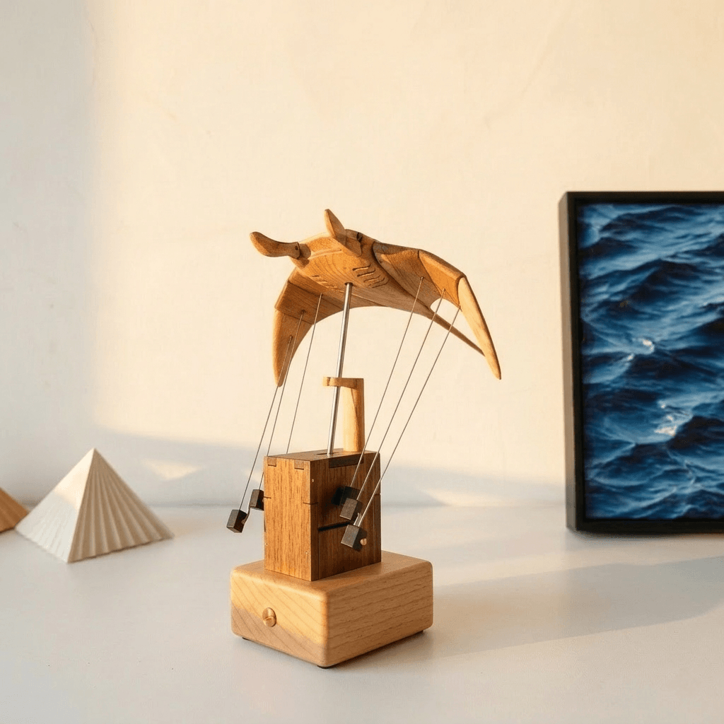 Inexcepted  Wooden Manta Ray — The Gift Dad Won’t Forget 🐦‍⬛