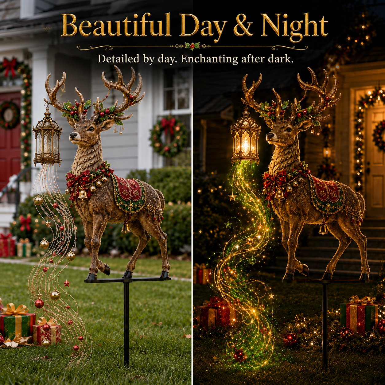 🔥Buy 2 Get 20% OFF🔥Light-Up Reindeer Christmas Yard Stake