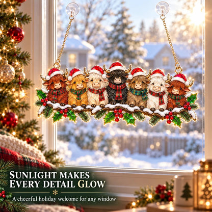 ✨ Whimsical Winter Suncatchers(11 types) | Shatterproof "Stained-Glass" Window Hangings 🎄