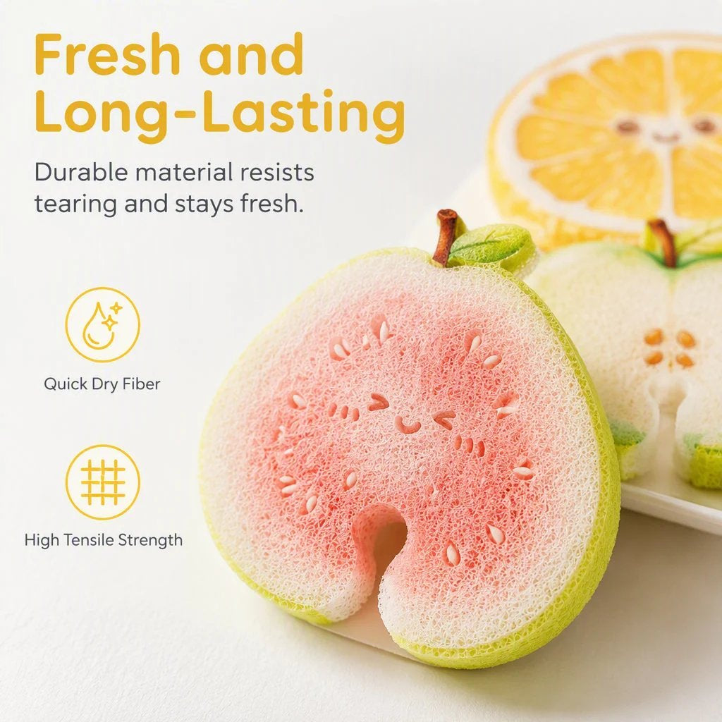 🥗✨Cute fruit-shaped dishwashing sponge brush⏳