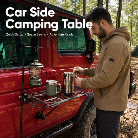 Heavy-Duty Magnetic Vehicle Side Table | Portable Grid Camp Desk