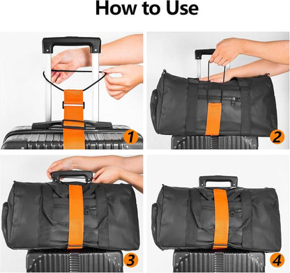 💥 4pack Multi Use Strong Adjustable Luggage Connector Straps