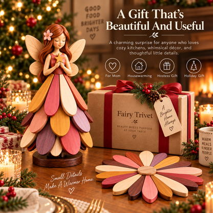 🔥 Last Day 50% OFF-🧚 Fairy Bloom Trivet – Folding Fairy Décor & Heat-Resistant Table Protector