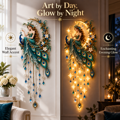 🦚✨Last Day 49% Peacock Fairy Starfall Wall Light™ – Elegant Lighted Wall Decor