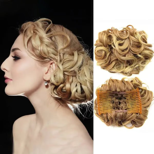 💃Messy Curly Dish Bun✨