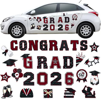 🎓 2026 Grad Car Magnets 🧲 – 30-Piece Set for Celebration Decor (Cars, Fridges & More) 🎁Buy 2 Free Shipping