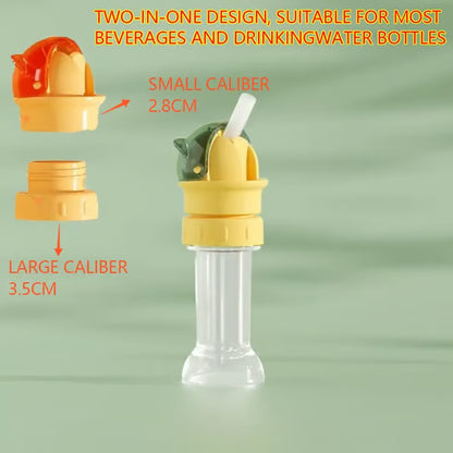 1 Pack Kids Water Bottle Spout Conversion Cap with Straw