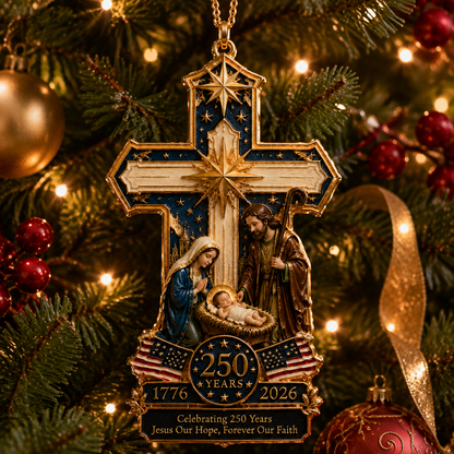 🔥Cross-Shaped Jesus Nativity Christmas Tree Ornament