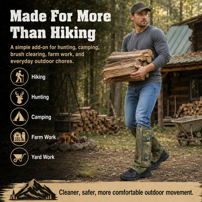 🐍🛡 Reinforced Lower Leg Protection Gaiters – 1000D Outdoor Leg Guards for Hiking & Hunting ⛰️