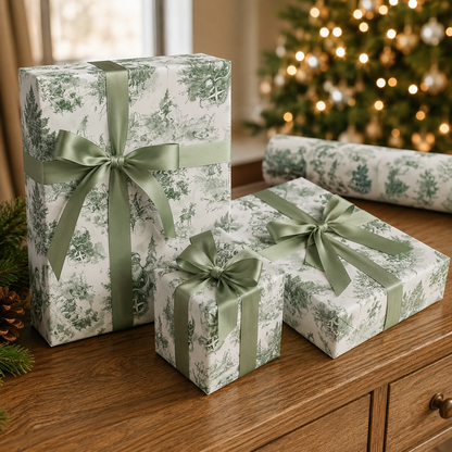 🎄Vintage Christmas gift wrapping Kraft paper, 43cm x 5 m Recyclable Kraft