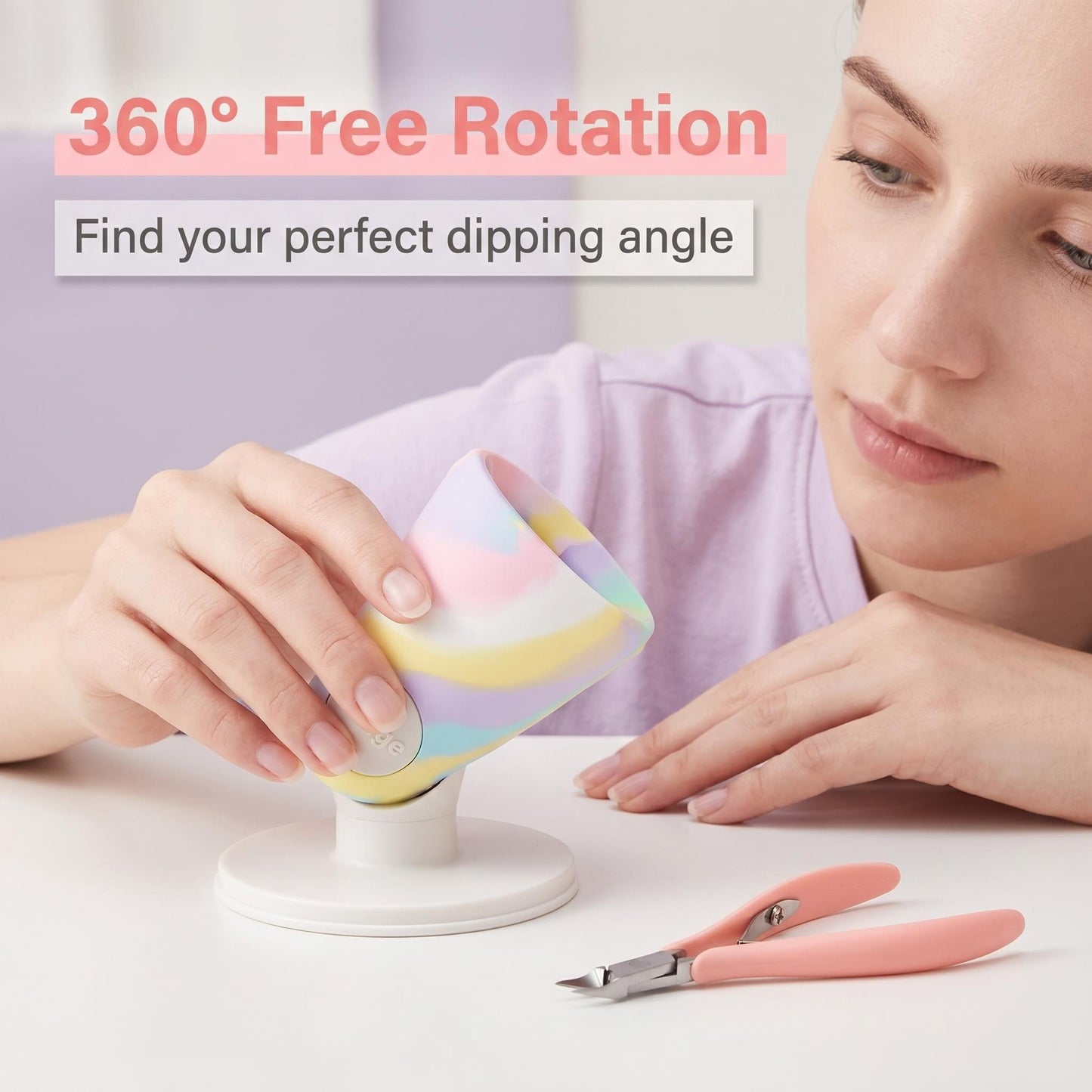 💅💕Untippable Nail Polish Holder – No More Spills, Easy At-Home Manicures✨