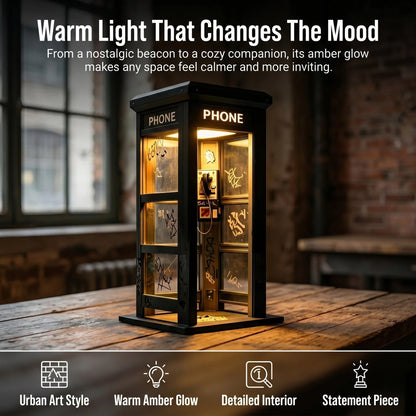 ✨Vintage telephone booth-shaped ambient lamp