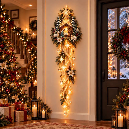 ⏳ Last Day 49% OFF – ✝️ Nativity Starfall Wall Light | Warm Golden Bethlehem Glow for Christmas Walls & Faith-Filled Homes ⭐